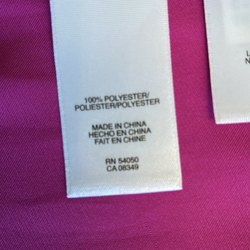 Jones New York's blouse womens 14, hot pink, Sleeveless, Long Neck Ties. EUC - Picture 11 of 17